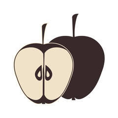 apple fruit healthy food over white background. vector illustration