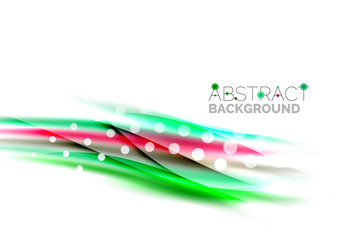 Blurred color waves, lines. Vector abstract background template