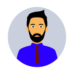 Man icon. Flat style vector illustration.