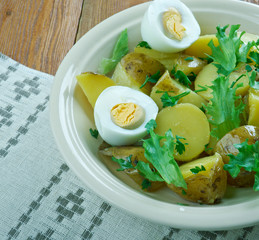 Finnish salad with new potatoes