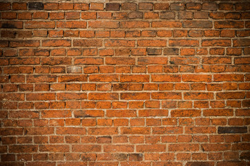 Vintage red brick wall