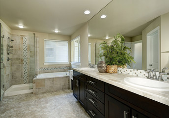 Clean and tidy bathroom interior