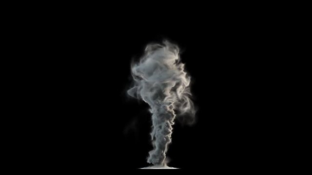 tornado effect with alpha, isolated on black background