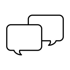 Fototapeta premium speech bubble message line icon vector illustration design