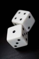 Dice on table