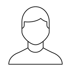 man male avatar line icon vector illustration design