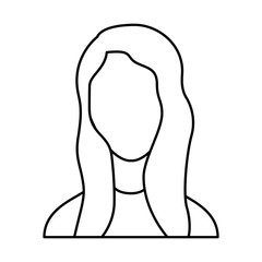 businesswoman avatar line icon vector illustration design