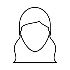 woman female avatar line icon vector illustration design