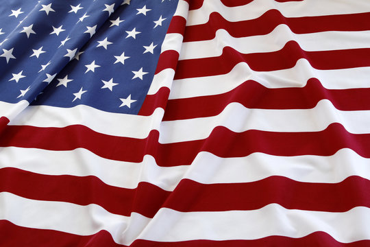 Rippled America USA flag stars and stripes