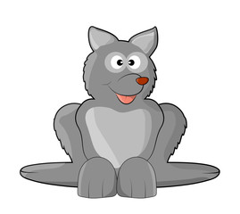 cute wolf vector symbol icon design. Beautiful illustration isol