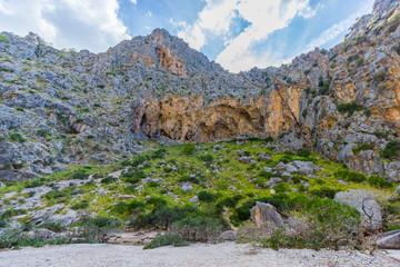 Beautiful view of Sa Calobra on Mallorca Island, Spain