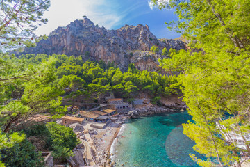 Beautiful view of Sa Calobra on Mallorca Island, Spain - obrazy, fototapety, plakaty