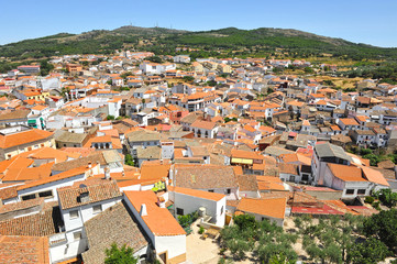 Fototapeta na wymiar Montanchez, villages of the province of Caceres, Spain