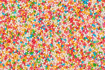 Fototapeta na wymiar Shot of colorful sugar balls