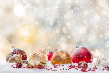 Christmas decoration on abstract background