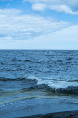 Waves on the cliffs