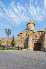Fototapeta na wymiar Svetitskhoveli Cathedral, a Georgian Orthodox cathedral in town of Mtskheta, Georgia.