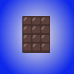 Chocolate bar icon, modern minimal flat design style, vector illustration