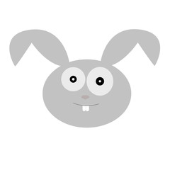 Vector illustration of a cute rabbit head
