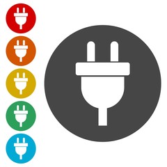 Electric plug sign icon. Power energy symbol 