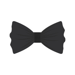 black bow tie. man clothes accessory over white background. vector illustration