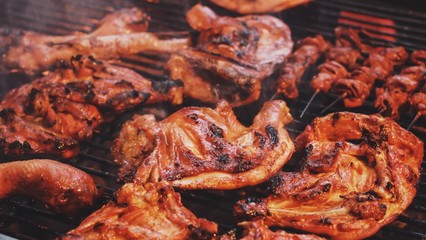 Asia food to market 
 Preview
Save to a lightbox
 Find Similar Images  Share  Edit
Stock Photo:
Grilled chicken was selling at Phsar Thmei - Phnom Penh market
