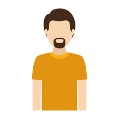 avatar man wearing t shirt over white background. vector illustration