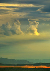 Sunset Clouds Over Utah Lake, Utah
