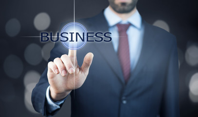 businessman  pointing business