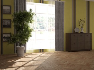 Modern interior design of living room