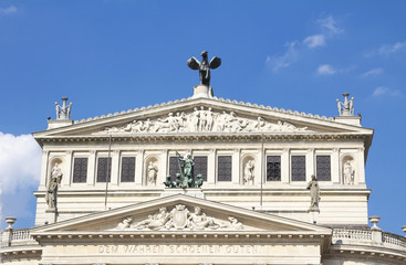 The Alte Oper (Old Opera) house - a concert hall and former opera house. The square in front of the building is known as Opernplatz (Opera Square).