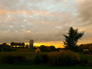 Sonnenuntergang im Stadtpark