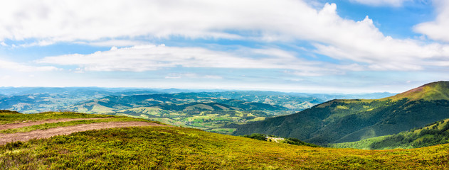 hillside panorama in mountains