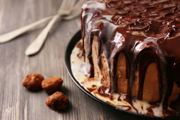 Delicious cake, closeup