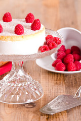 Raspberry cheesecake. 