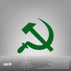 Hammer and sickle vector illustration