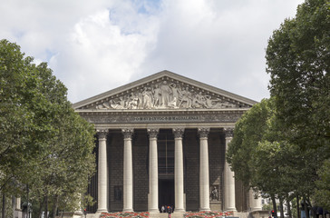 The astonishing church of Madeleine in the center of Paris