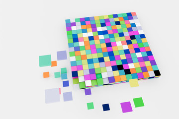 3D rendering of cube abstract background
