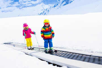 Child on ski lift