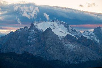 Dolomites, Marmolada in Italy.