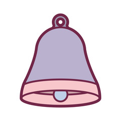 bell musical instrument over white background. vector illustration