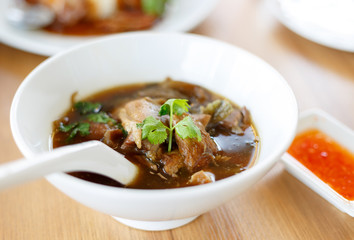 Pork in brown sauce.Thai food