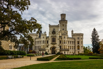 Fototapeta na wymiar Hluboka nad Vltavou Castle, Czech Republic.