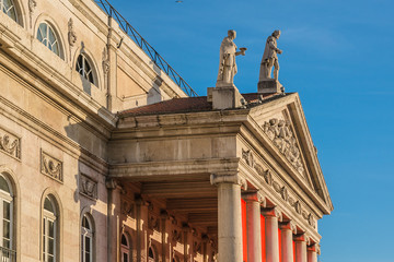 National Theatre Dona Maria II (1840). Lisbon, Portugal.