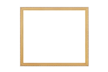 Obraz premium antique golden picture frame isolated on white