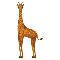 Fototapeta premium giraffe wildlife animal with abstract design over white background. vector illustration