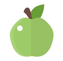 Fresh green apple icon