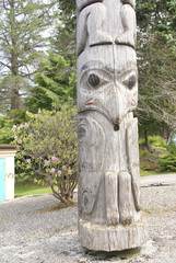 Traditional native totem pole