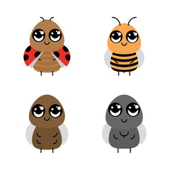 Set of insects