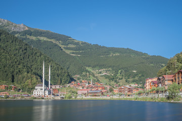 Fototapeta na wymiar Long Lake (Uzungol) in Trabzon,Turkey